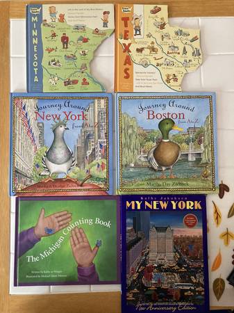 Kids Nice Books on 50 States, MN, TX, MI, MA, HI, FL, NYC, Boston 1