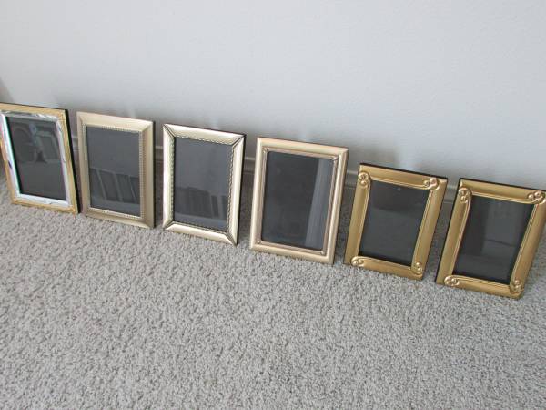 6 GOLD COLORED FRAMES, $6.00, OR $1.00 EACH 1