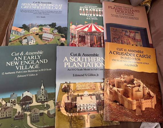 Lot Of Vintage Cut & Assemble Books 1