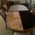 Vintage Pedestal Dining Table with 6 Cane Back Chairs and matching china cabinet 3 thumbnail