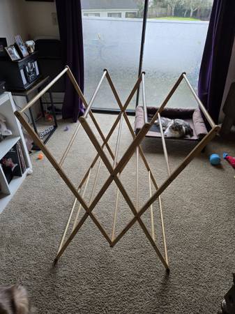 Bamboo laundry drying rack 1