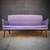 Beautiful compact danish modern couch with teak accents 2 thumbnail