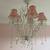 Pink Crystal Chandelier Shabby Chic  Large size 5 bulbs 2 thumbnail