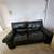 Luxury black leather sofa set ( 2+3 Full down-filled cushions ) 2 thumbnail