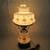 VTG 1973 Quoizel Hurricane  Lamp Abigail Adams Milk Glass Blue Floral 3 thumbnail