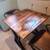Hand-Made Flame-Painted Copper-Top Table with New Designer Legs 8 thumbnail