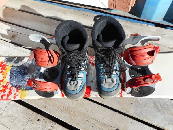 Snowboard DPQ Boots Size 11 and Modular Bindings Size Large 1