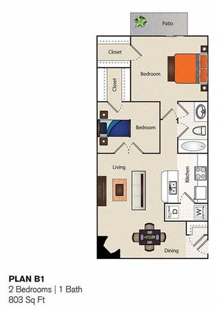 $1,130 / 2br - 803ft2 - Garage, Hard Surface Flooring, Patio/Balcony (7610 Skillman St, Dallas, TX)63867601839491122