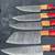 Beautiful custom-made Damascus, steel olive wood, and other material handle 5 pi 2 thumbnail