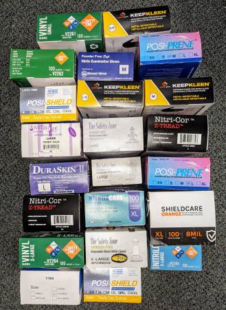 Lot of Assorted Disposable Gloves 1