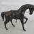 Vtg Leather Covered Horse Figure With English Saddle 13" Length 4 thumbnail