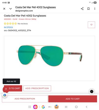 COSTA DEL MAR Sunglasses(3 pairs) 1