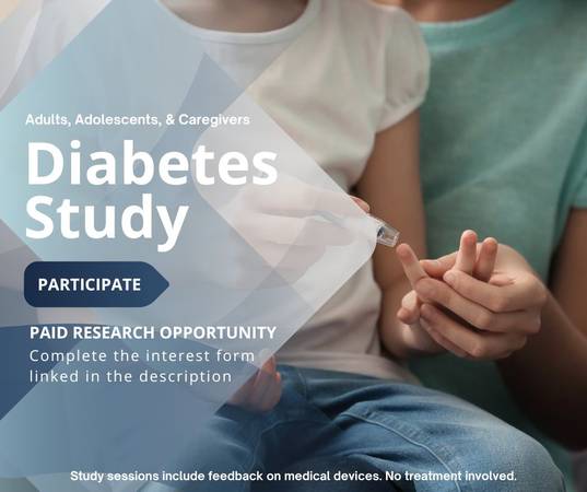 Participants Needed: Diabetes Study 1