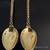 Antique silver gold plated dessert spoons 1 thumbnail