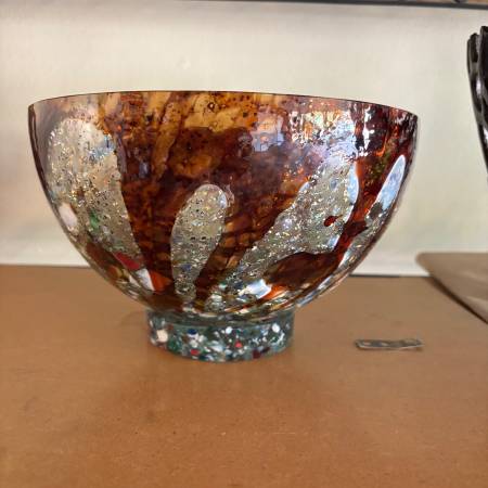 Beautiful Colorful Glass Decorative Bowl 1
