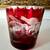 Ruby red etched or flashed shot glass - stunning 2 thumbnail