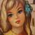 Vintage 1960s Jean Maio Mandolin BIG EYED GIRL Litho Print 2 thumbnail