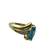 14K Yellow Gold Topaz/Diamond Ring 0.06TCW - Size 5 - 2.4g 5 thumbnail
