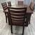 Dining set with 6 chairs and two leafs wood table free delivery 5 thumbnail