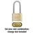 Resettable Combination Padlock, 2" Wide, Brass 4 thumbnail