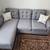 Like New Light Grey Linen Sectional Sofa +XL Ottoman 8 thumbnail