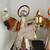 3 Tall Vintage Silver and Gold Plated 9” angel candle holders 3 thumbnail