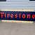 Original  1949 FIRESTONE PORCELAIN “HOT DOG” SIGN – 3’ x 9’ 1 thumbnail