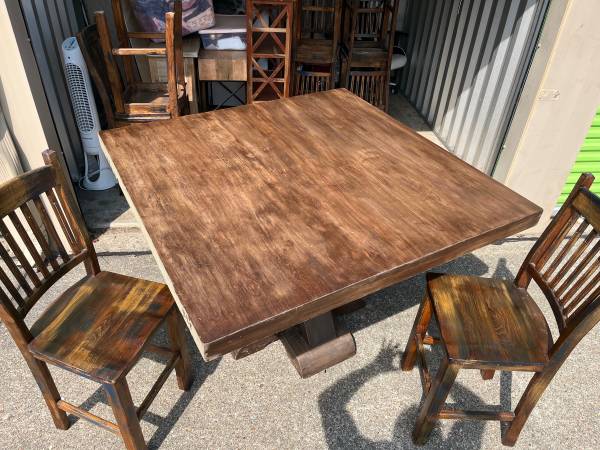 Custom built dining table plus 8 chairs 1