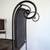 Vintage postmodern pair Spanish leather + wrought iron counter stools 10 thumbnail