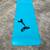 "EMPOWER" TURQUOISE YOGA MAT with BLACK CARRY STRAP 3 thumbnail