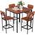 COSTWAY Dining Table Set for 4, 5-Piece Square Kitchen Nook Dinette Set with 4 B 1 thumbnail