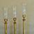 Set of 3 tall candle holder candlestick with hurricane glass shades 3 thumbnail