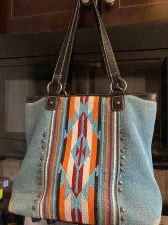 MONTANA WEST - TURQUOISE TOTE PURSE 1