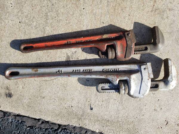Ridgid Heavy Duty 18"&14" Pipe Wrenches 1