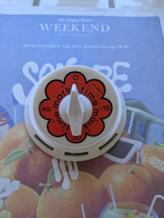 Vintage Mark Time Timer Orange Flower 1