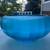 Fenton 8" celeste blue stretch glass cupped bowl 1920s 1 thumbnail