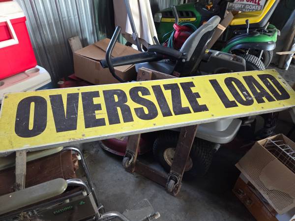 Oversize load sign 1