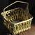 Antique brass woven basket 1 thumbnail