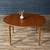 Expanding Mid-Century Modern Sculpted Walnut Floating-Top Dining Table 6 thumbnail