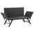 vidaXL - Outdoor Sun Bed Black rattan, creamy white cushions..! 2 thumbnail