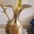 Vintage Onxy Marble Vase w/Brass Handle on Pedestal 15 thumbnail