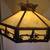 Antique Rare Slag Glass Ceiling Fixture W/Sailboat Theme 3 thumbnail