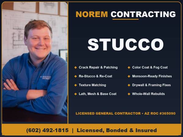 Licensed Contractor for House & Block Wall Stucco, Plastering, Repairs 1