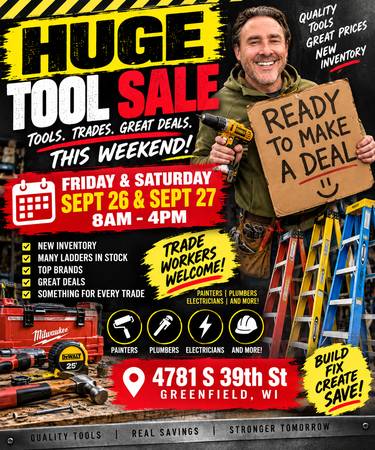 HUGE TOOL SALE 1