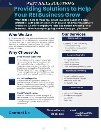 Investor Special – West Hills REI Solutions – About Us 1