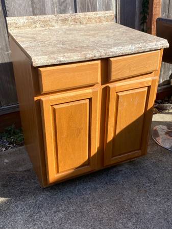 Kitchen cabinet with granite top 1