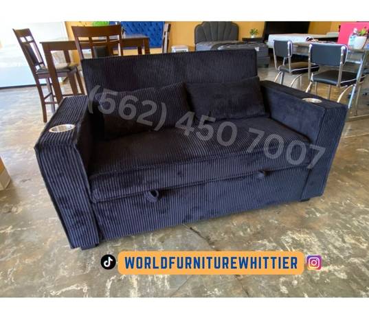 $0 Down! Sleeper Sofa Corduroy Gray 1