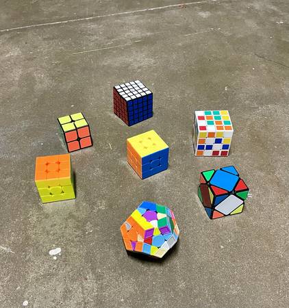 seven Rubik's Cubes - $5 each 1