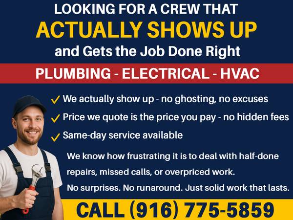 ✅ Plumber • Electrician • AC - HVAC Repair – Same Day Service ✅ 1