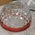 Whitehall Punch Ruby Red Rim Punch Bowl Set 7 thumbnail